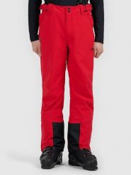 4F Spodnie narciarskie w kolorze czerwonym rozmiar: M. Czerwone spodnie materiałowe męskie 4f, bez wzorów. Za 243.06 zł.