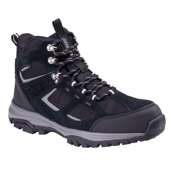 Męskie Buty Za Kostkę Diroda Mid Leather Outdoor. Czarne buty trekkingowe męskie Hi-tec, za kostkę, bez zapięcia, outdoorowe. Za 376.99 zł.