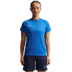 Koszulka damska Nike Dri-FIT Park VIII, 100% poliester. Niebieskie bluzki damskie Nike, bez wzorów, z poliesteru, bez ramiączek. Za 66.99 zł.