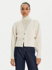OUI Kardigan 86691 Biały Regular Fit. Białe kardigany damskie Oui, bez wzorów, z syntetyku. Za 309.99 zł.