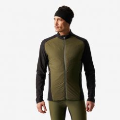 Bluza do narciarstwa biegowego męska Inovik 500. Zielone bluzy z kapturem męskie INOVIK, na zimę, l, z materiału. Za 159.99 zł.