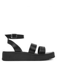 Calvin Klein Sandały V4A2-83261-0326 S Czarny. Czarne sandały dziewczęce CALVIN KLEIN, ze skóry, bez zapięcia. Za 539.99 zł.