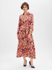Nümph Damska sukienka koszulowa - NUMista Kobiety wiskoza czerwony|wielokolorowy wzorzysty, 44. Czerwone sukienki damskie Nümph, bez wzorów, z tkaniny, klasyczne, bez kołnierzyka, bez ramiączek, koszulowe. Za 649.95 zł.