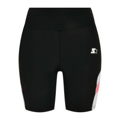 Spodenki damskie Urban Classics. Czarne spodenki sportowe damskie Starter, bez wzorów, z elastanu, sportowe. Za 161.00 zł.