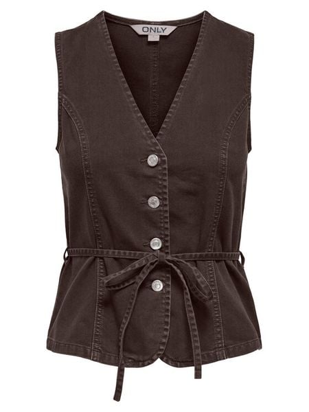 ONLY Top Silla 15374051 Brązowy Regular Fit. Brązowe topy damskie Only, l, bez wzorów, z bawełny, bez kołnierzyka. Za 169.99 zł.