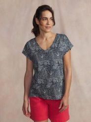 Damska koszulka z dzianiny TBS Mytsy. Niebieskie t-shirty damskie Tbs, uniwersalny, bez wzorów, z bawełny, bez kołnierzyka. Za 137.50 zł.