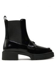 Coach Botki Louisa Bootie CX024 Czarny. Czarne botki damskie Coach, ze skóry, bez obcasa, na płaskiej podeszwie, bez zapięcia. Za 979.99 zł.