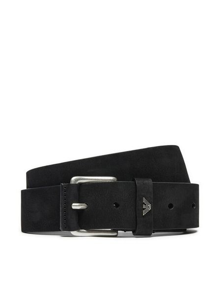 Emporio Armani Pasek Męski Y4S652 YQ94G 80001 Czarny. Czarne paski męskie Emporio Armani, bez wzorów, ze skóry. Za 499.99 zł.