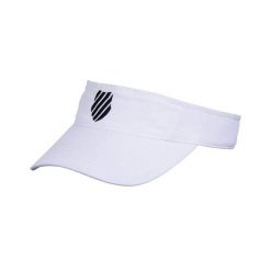 Czapka damska K-Swiss visor. Białe czapki z daszkiem damskie K-Swiss, bez wzorów. Za 110.50 zł.