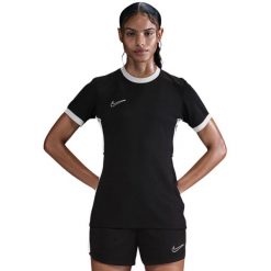Koszulka damska Nike Dri-Fit Academy 25 SS. Czarne t-shirty damskie Nike, bez wzorów, z materiału, bez kołnierzyka. Za 76.99 zł.