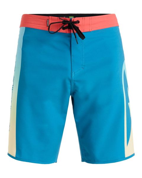 Spodenki boardshort dla Mężczyzn SURFSILK HOLMES 20" Niebieski. Niebieskie kąpielówki męskie Quiksilver, m, bez wzorów, z elastanu, do pływania. Za 319.99 zł.
