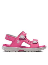 Timberland Sandały Moss Jump 2 Strap Sandal TB0A66SDEY51 Różowy. Czerwone sandały dziewczęce Timberland, ze skóry, bez zapięcia. Za 199.99 zł.