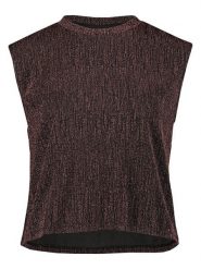 Pieces Bluzka w kolorze brązowym rozmiar: XL. Brązowe bluzki damskie Pieces, xl, bez wzorów, bez kołnierzyka, bez ramiączek. Za 57.06 zł.