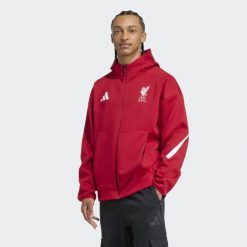 Liverpool FC ADIDAS Z.N.E. Bluza reprezentacyjna. Czerwone bluzy bez kaptura męskie Adidas. W wyprzedaży za 411.60 zł.