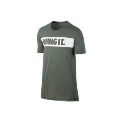 Koszulka sportowa męska Nike Air Jordan Wing It. Zielone t-shirty sportowe męskie Nike, m, z bawełny, bez ramiączek. Za 248.00 zł.