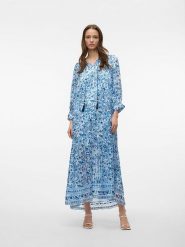 Vero Moda Sukienka w kolorze błękitno-białym rozmiar: S. Niebieskie sukienki damskie Vero Moda, s, bez wzorów, bez kołnierzyka, bez ramiączek, maxi. Za 96.37 zł.