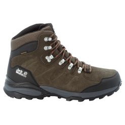 Buty trekkingowe Jack Wolfskin Refugio Texapore Mid. Szare buty trekkingowe męskie Jack Wolfskin, z gumy, bez zapięcia, trekkingowe. Za 563.00 zł.