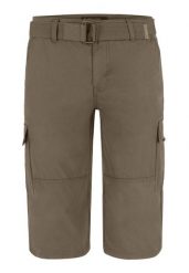 Szorty bojówki z paskiem P-ERGS. Brązowe szorty męskie Volcano, z bawełny, bez kołnierzyka. Za 169.99 zł.