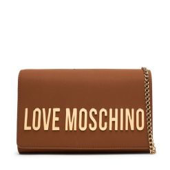 Torebka LOVE MOSCHINO. Brązowe torebki klasyczne damskie Love Moschino, bez wzorów, wizytowe, bez kołnierzyka, bez ramiączek. Za 699.99 zł.