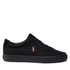 Tenisówki Polo Ralph Lauren. Czarne trampki i tenisówki męskie Polo Ralph Lauren, bez wzorów, bez zapięcia. Za 379.99 zł.