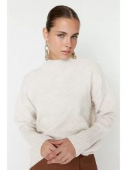 Trendyol Sweter w kolorze kremowym rozmiar: M. Brązowe golfy damskie Trendyol, m, bez kołnierzyka. Za 100.28 zł.