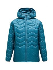 Kurtka Peak Performance męska Elevate Liner Hood turkusowa 24/25. Niebieskie kurtki męskie Peak Performance, m, bez wzorów, z dzianiny, bez kaptura. Za 1,109.00 zł.