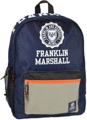 Plecak Franklin & Marshall Blue. Niebieskie plecaki damskie Franklin & Marshall, bez wzorów, z materiału, eleganckie. Za 202.99 zł.