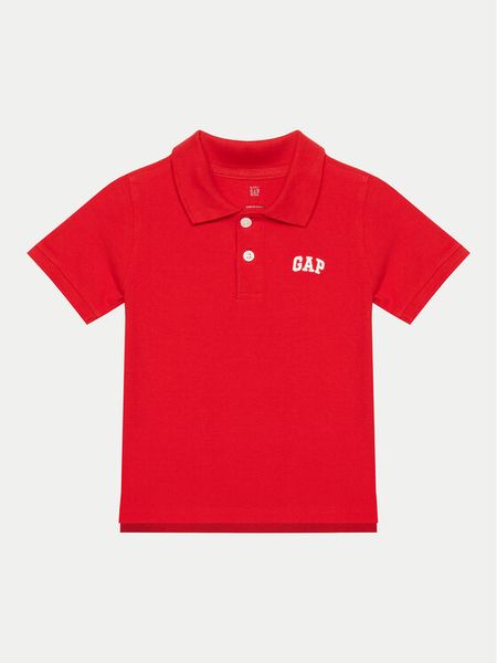 Gap Polo 572587 Czerwony Regular Fit. Czerwone t-shirty chłopięce GAP, bez wzorów, z bawełny, bez ramiączek. Za 39.99 zł.