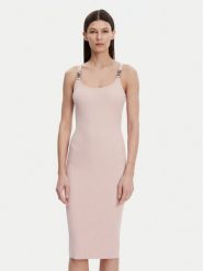 MICHAEL Michael Kors Sukienka dzianinowa MT482IL33D Różowy Slim Fit. Czerwone sukienki damskie MICHAEL Michael Kors, na co dzień, m, bez wzorów, z dzianiny, bez kołnierzyka, bez ramiączek, proste. Za 1,339.00 zł.