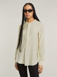 G-Star Bluzka w kolorze kremowym rozmiar: S. Brązowe bluzki damskie G-Star, s, bez wzorów, retro, bez kołnierzyka, bez ramiączek. Za 139.54 zł.