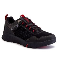 Męskie Niskie Buty Trekkingowe Memory Foam Big Star KK174126 Czarne. Czarne buty trekkingowe męskie na jesień, ze skóry, przed kostkę, bez zapięcia. Za 319.20 zł.