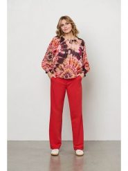 &Co Woman Spodnie "Patrice" w kolorze czerwonym rozmiar: XXL. Czerwone spodnie materiałowe damskie &Co Woman, bez wzorów, z materiału, z podwyższonym stanem. Za 217.53 zł.