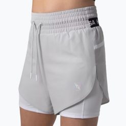 Spodenki treningowe damskie Hayabusa Mid Rise Layered. Szare szorty damskie HAYABUSA, bez wzorów, sportowe. Za 299.99 zł.