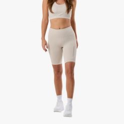 Krótkie legginsy treningowe damskie Swedemount Core Pocket Tights szybkoschnące. Szare legginsy damskie SWEDEMOUNT, bez wzorów, z tkaniny, do biegania. Za 129.99 zł.