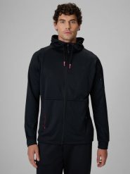 4F Bluza treningowa regular z kapturem męska - czarna XXL. Czarne bluzy z kapturem męskie 4f, m. Za 249.99 zł.