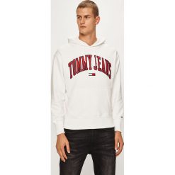 Tommy Jeans - Bluza. Białe bluzy z kapturem męskie Tommy Jeans, l, z bawełny. W wyprzedaży za 299.90 zł.