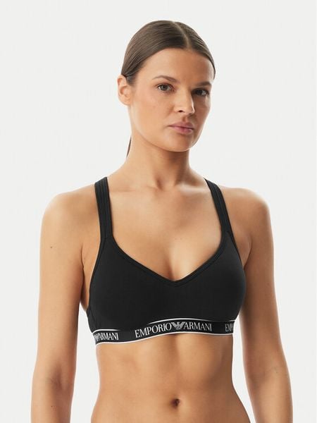 Emporio Armani Underwear Biustonosz sportowy EW000447 AF19026 UC001 Czarny. Czarne biustonosze sportowe damskie Emporio Armani Underwear, bez wzorów, z bawełny. Za 172.99 zł.