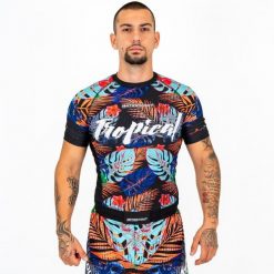 T -kompresja Koszulka tropikalna. T-shirty sportowe męskie KNOCKOUT, xl, z elastanu, bez ramiączek, na fitness i siłownię. Za 151.79 zł.