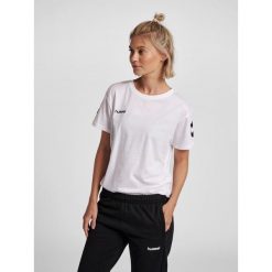 Koszulka sportowa z krótkim rękawem damska Hummel hmlGO cotton. Czerwone bluzki sportowe damskie HUMMEL, s, bez wzorów, z bawełny, bez ramiączek. Za 39.69 zł.