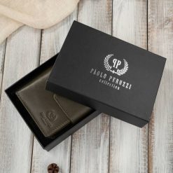 Portfel damski skórzany średni ciemnozielony z zabezpieczeniem RFID Paolo Peruzzi AL-04-GB. Zielone portfele damskie bez wzorów, ze skóry. Za 79.00 zł.
