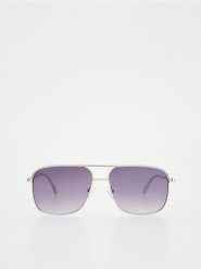 Okulary przeciwsłoneczne aviator - srebrny. Szare okulary przeciwsłoneczne męskie Reserved. Za 69.99 zł.
