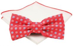 Mucha z poszetką - Chattier, Męska - Pomarańczowa w Groszki. Brązowe krawaty i muchy męskie Chattier, bez wzorów, eleganckie. Za 59.00 zł.
