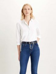 Levi's Koszula w kolorze białym rozmiar: L. Białe koszule damskie Levi's, l, bez wzorów, z bawełny, bez kołnierzyka, bez ramiączek. Za 122.38 zł.