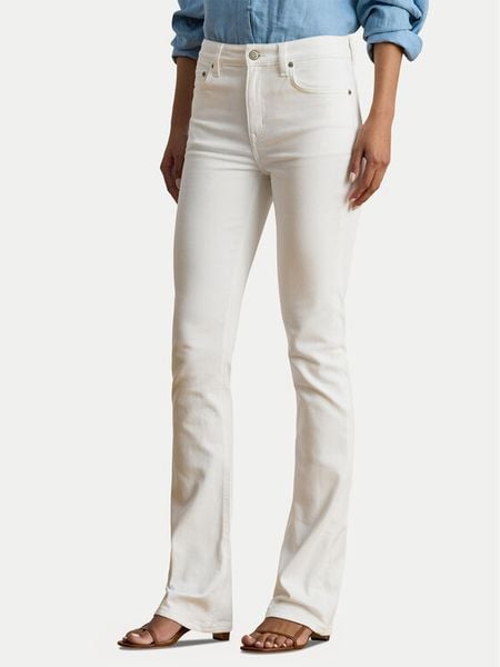 LAUREN RALPH LAUREN Jeansy 200926081001 Biały Bootcut Fit. Białe jeansy damskie Lauren Ralph Lauren. Za 715.99 zł.