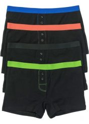 Bokserki damskie (4 pary). Czarne bokserki i panty damskie bonprix, bez wzorów. Za 69.99 zł.