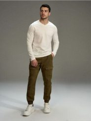 Jeansy jogger - zielony. Zielone jeansy męskie Sinsay. Za 99.99 zł.