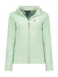 Geographical Norway Kurtka polarowa "Tugood" w kolorze jasnozielonym rozmiar: M. Zielone kurtki damskie Geographical Norway, m, bez wzorów, z polaru, bez kaptura. Za 91.34 zł.