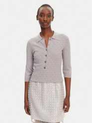 ROTATE Sweter 113785039 Szary Slim Fit. Szare swetry klasyczne damskie ROTATE, z wiskozy, bez kołnierzyka. Za 299.99 zł.