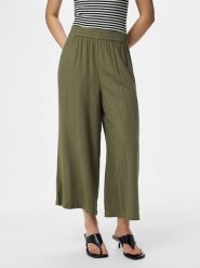 Pieces Spodnie w kolorze khaki rozmiar: XS. Brązowe spodnie materiałowe damskie Pieces, bez wzorów, z materiału. Za 134.22 zł.