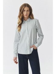 TATUUM Bluzka w kolorze biało-zielonym rozmiar: 36. Białe bluzki damskie Tatuum, bez wzorów, bez kołnierzyka, bez ramiączek. Za 174.43 zł.